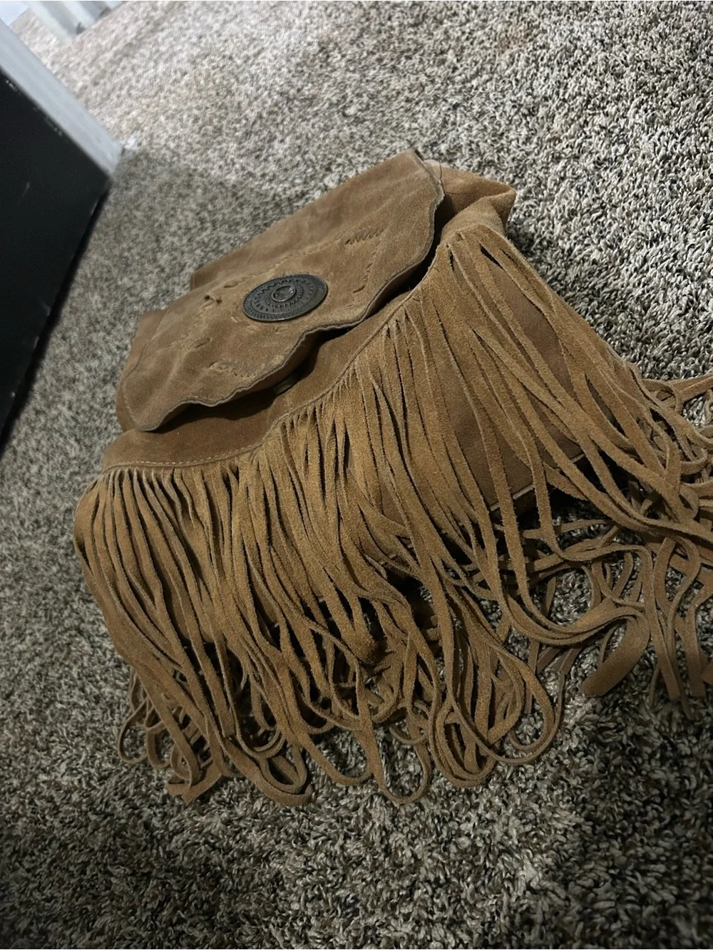 Boho brown suede